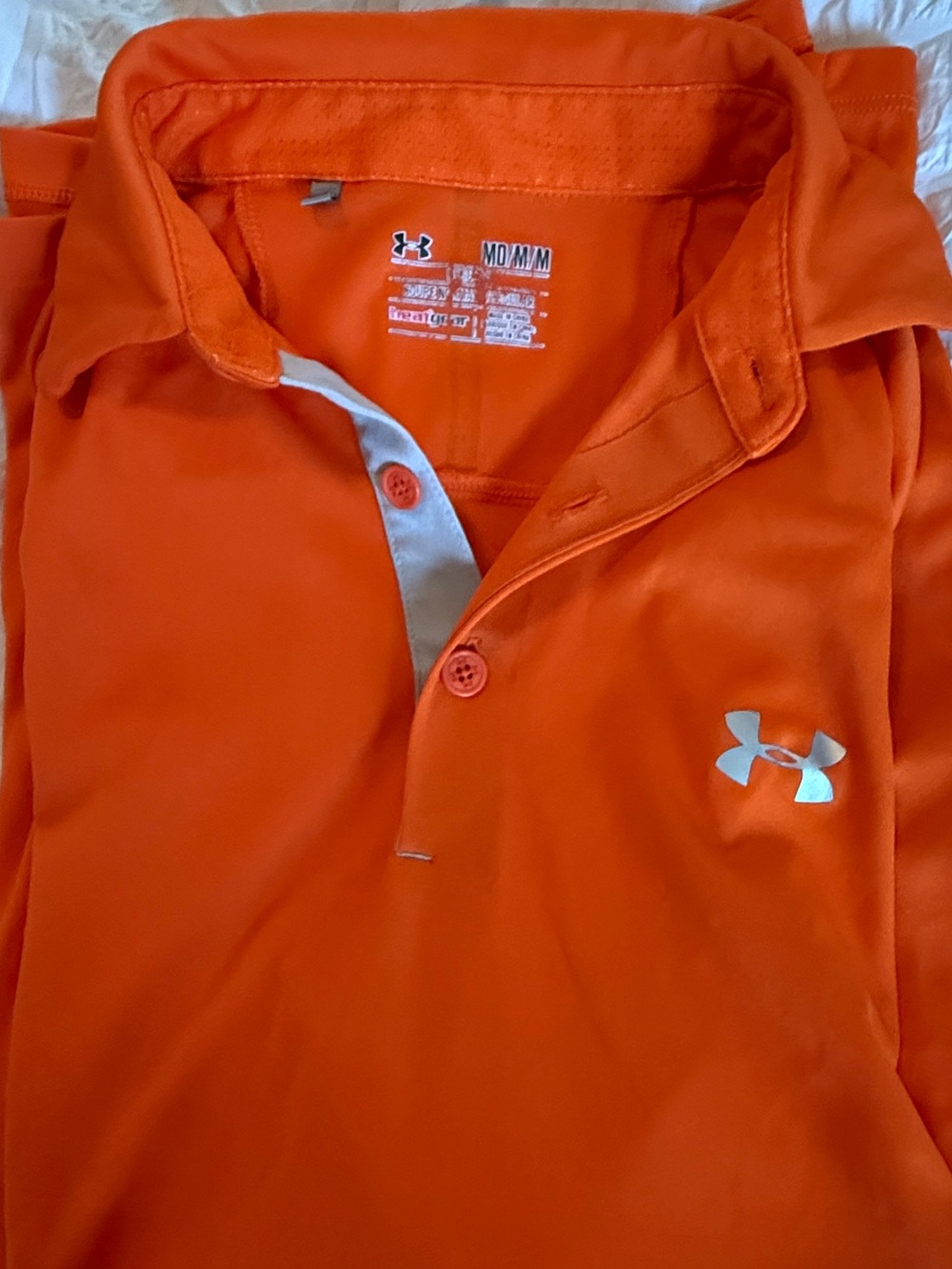 Under Armour men’s vented Orange Performance Polo
